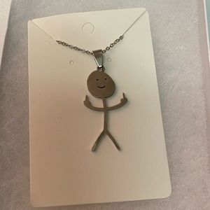 Snarky necklace. Silver. New in a gift box.